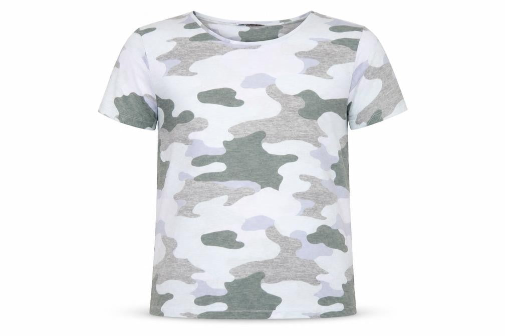 Marks & Spencer Men's Multicoloured Camouflage Regular Fit T-Shirt Size 20