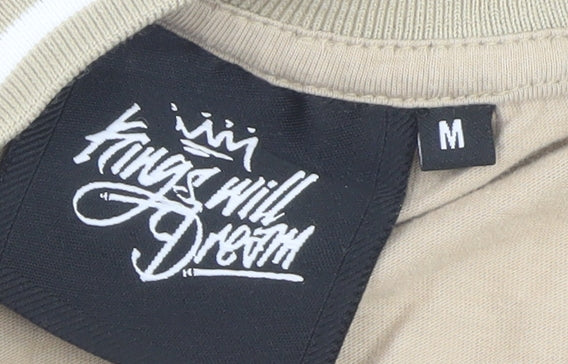 Kings Will Dream Mens Beige Short Sleeve Crew Neck T-Shirt Size M