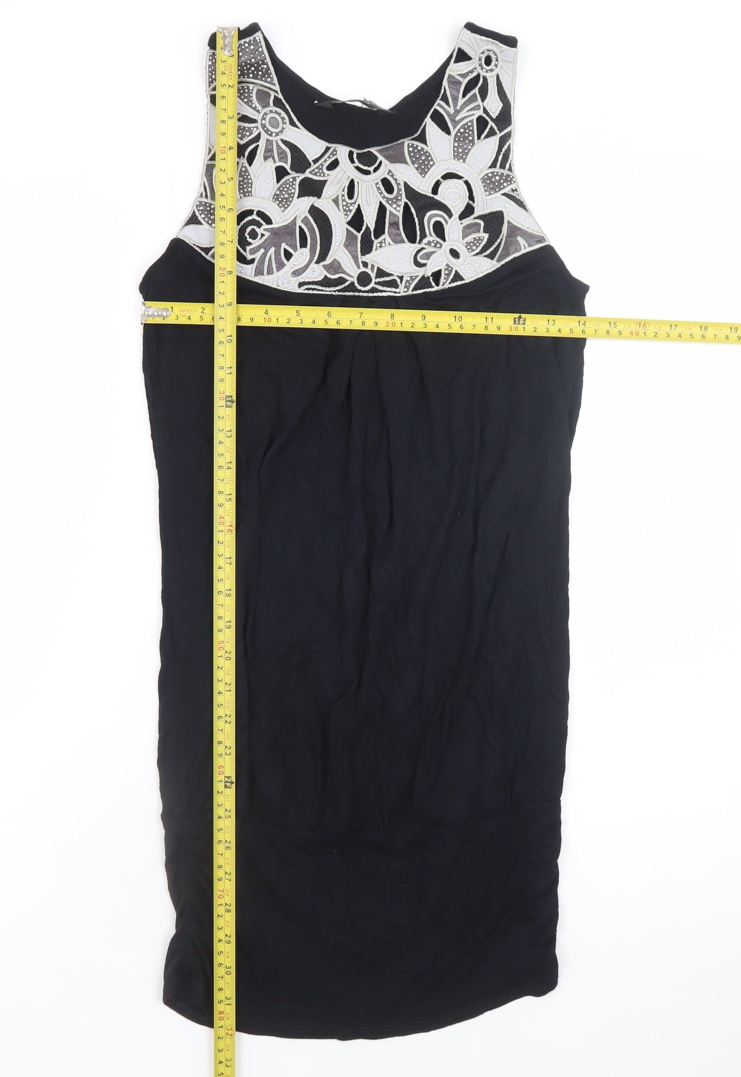 Dorothy Perkins Women's Black Size 8 Sleeveless Shift Dress