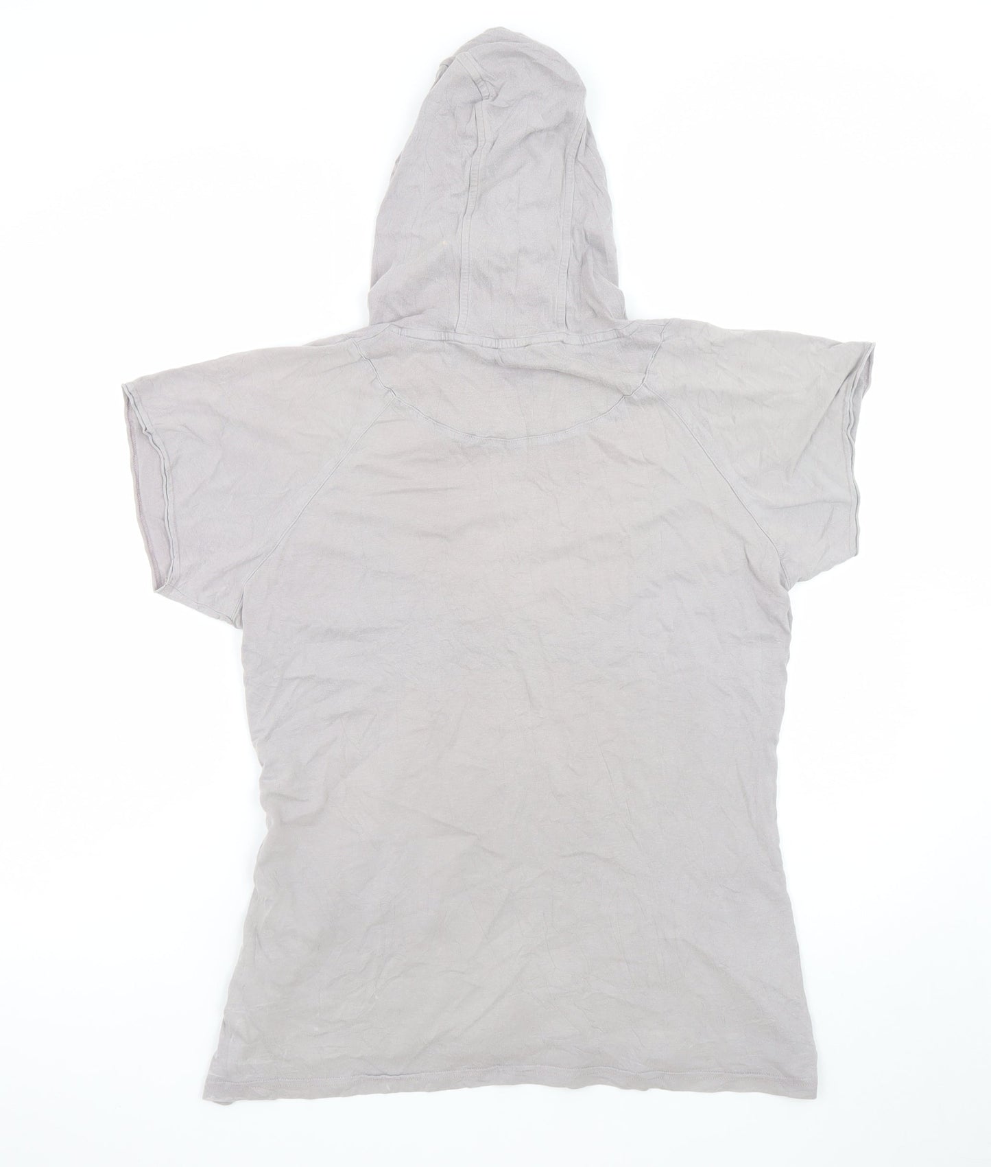 Fat Face Women Beige Short Sleeve Cotton Pullover Hoodie Size 16