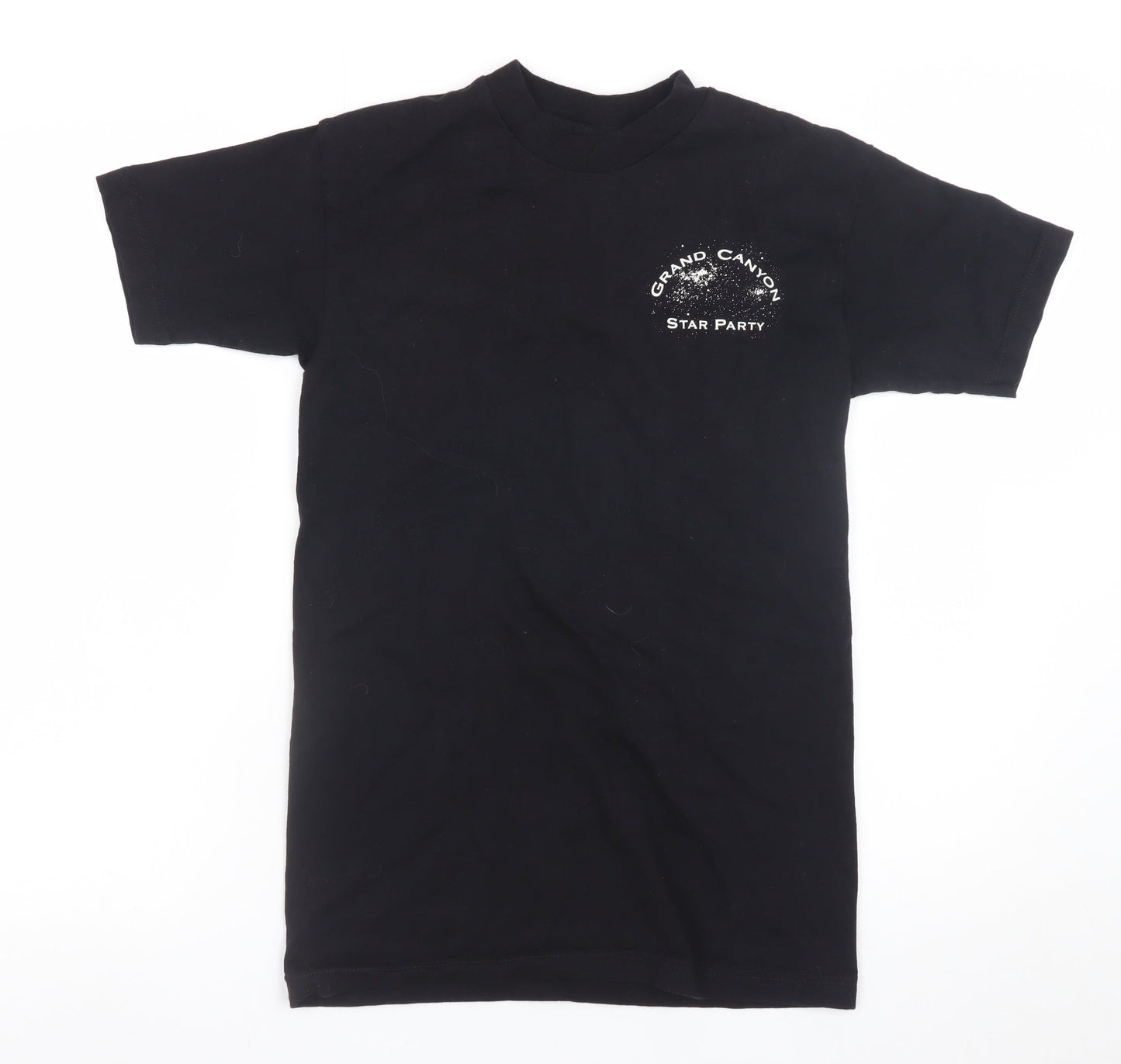 Bayside Men's Black Small Grand Canyon Star Party Graphic Cotton T-Shirt