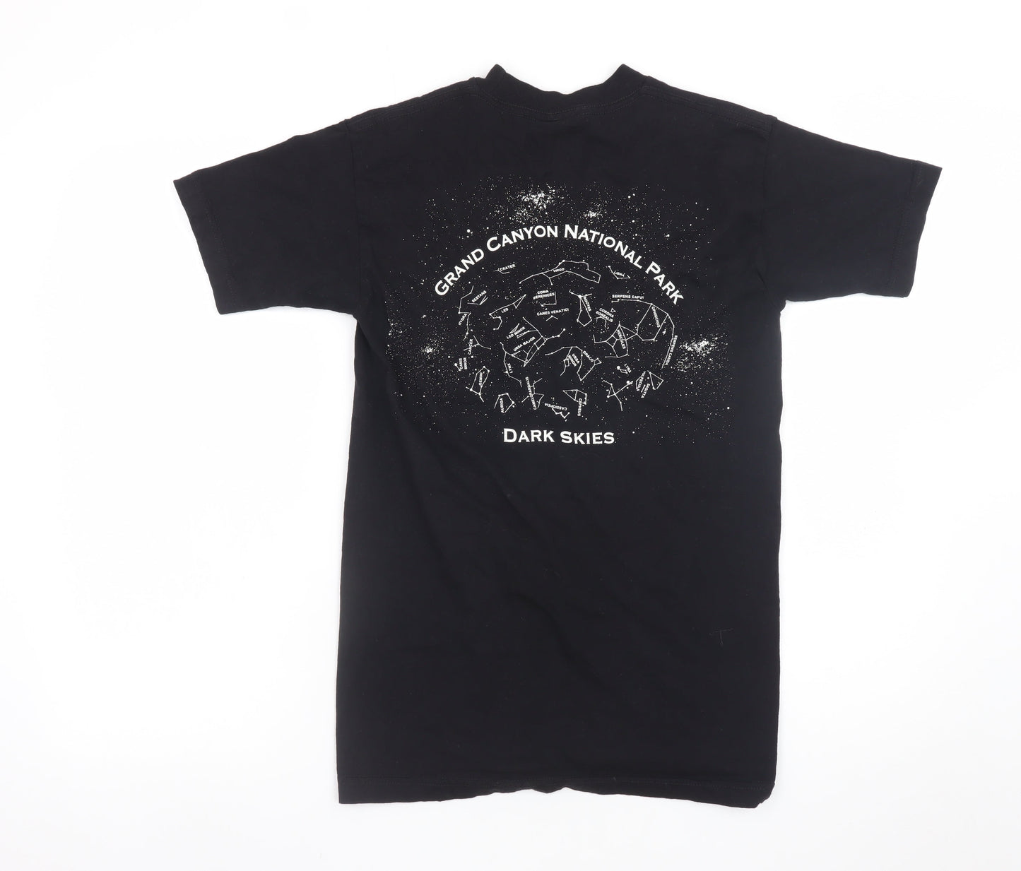Bayside Men's Black Small Grand Canyon Star Party Graphic Cotton T-Shirt