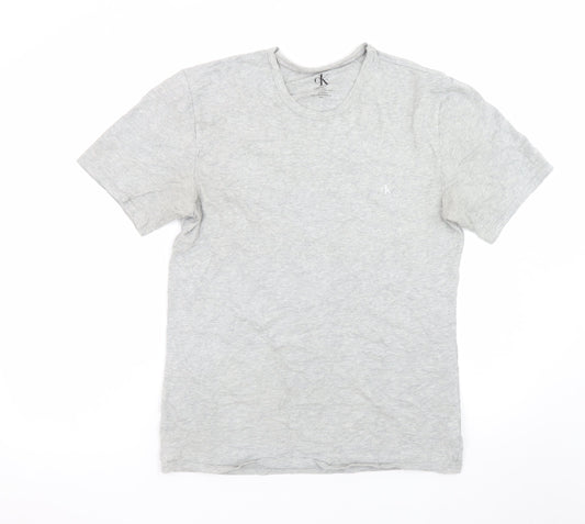 Calvin Klein Men's Grey M Crew Neck Cotton Stretch T-Shirt