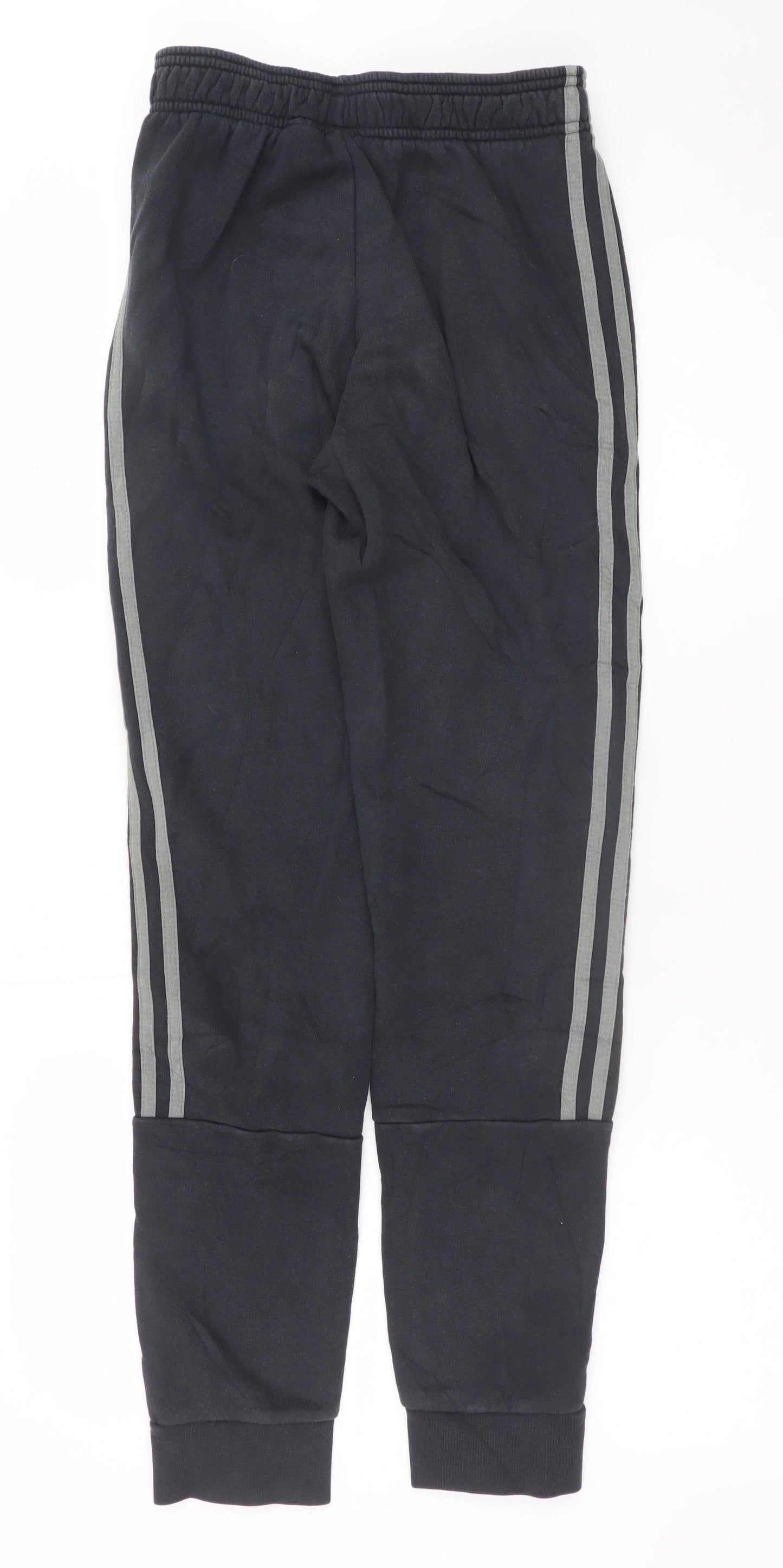 Adidas Men's Black XS Jogger Trousers with Stripe Detail