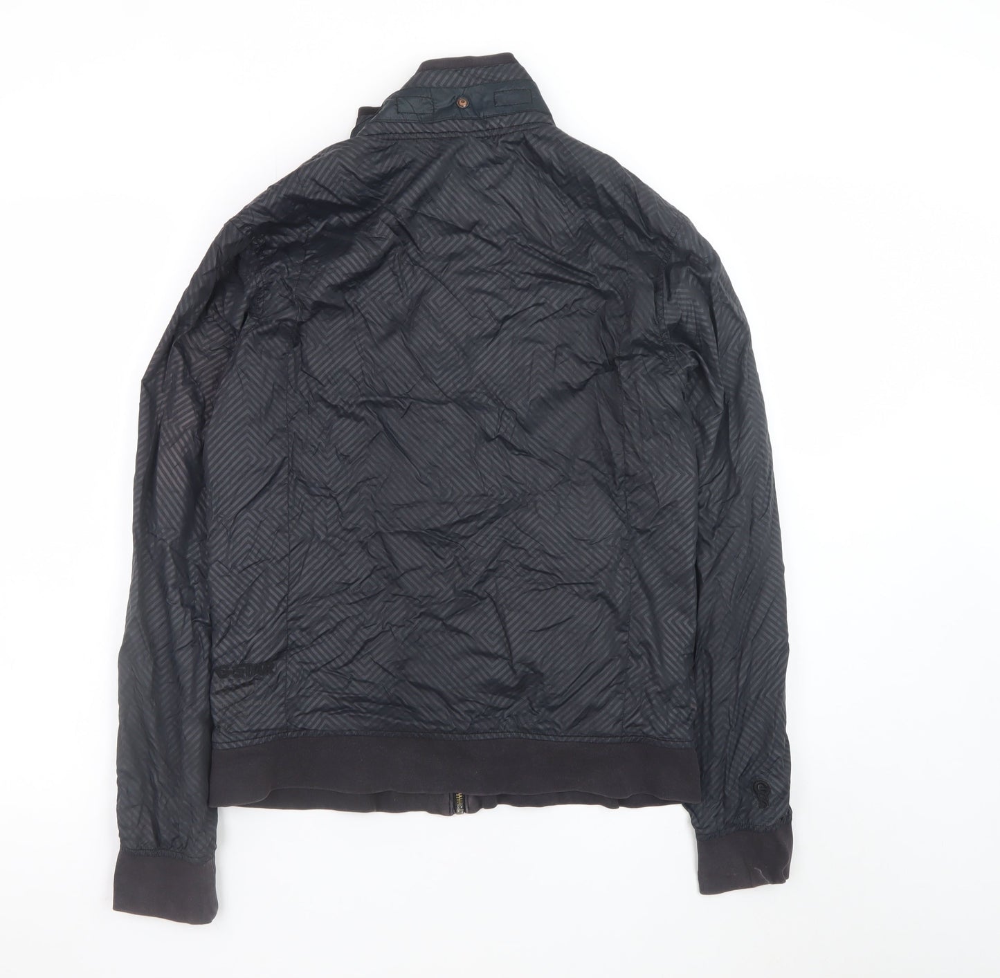 G-Star Men’s Black L Bomber Jacket Polyamide Zip-Up Urban Style