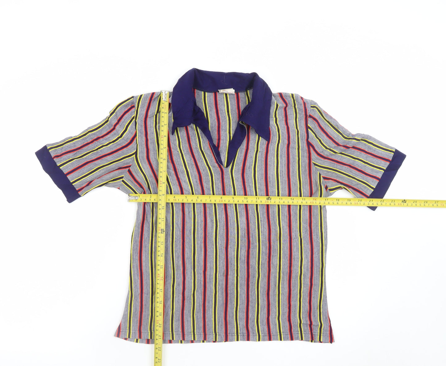 Marks and Spencer Women’s Multicoloured Striped Collared Blouse Size 16