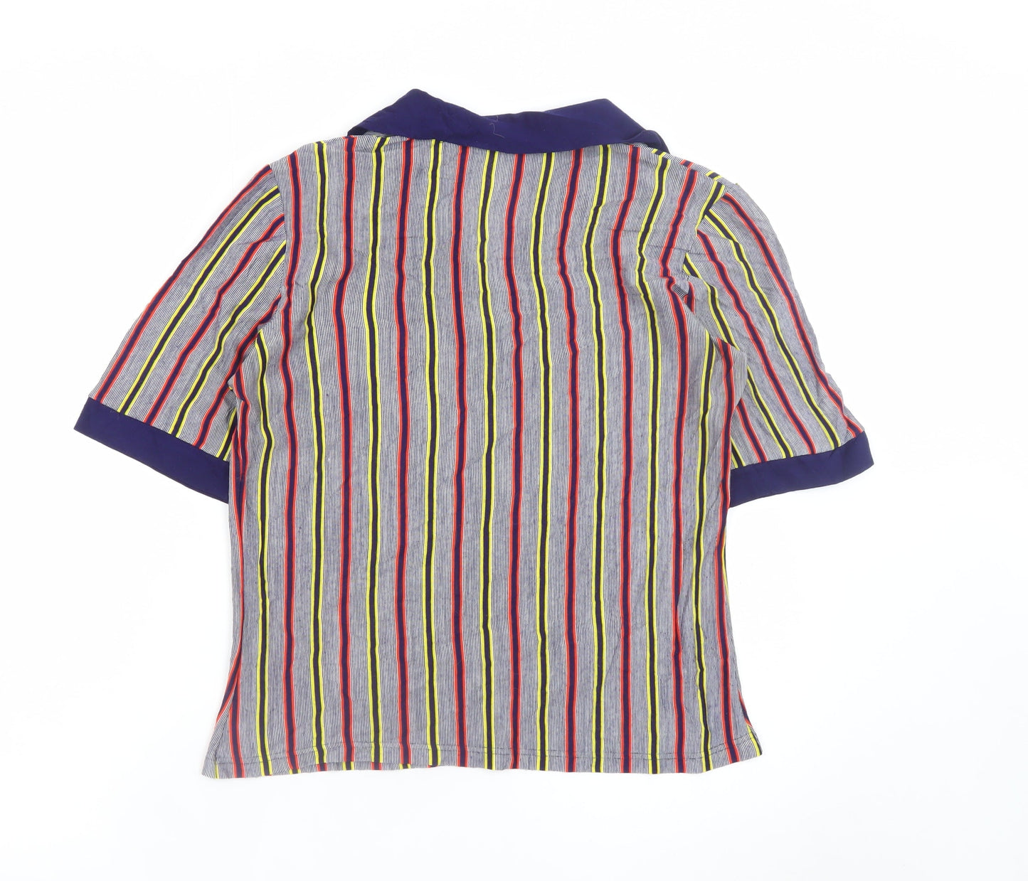 Marks and Spencer Women’s Multicoloured Striped Collared Blouse Size 16