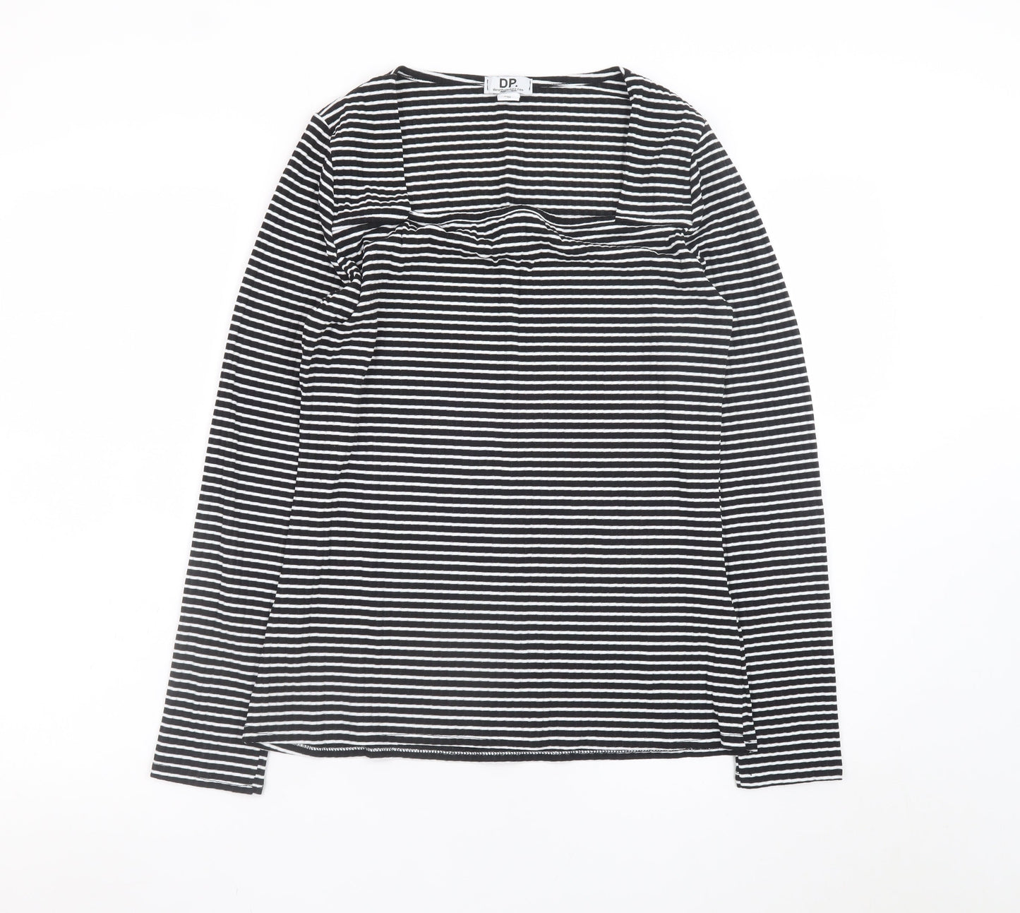 Dorothy Perkins Women’s Black Striped Long Sleeve Jersey Top Size L