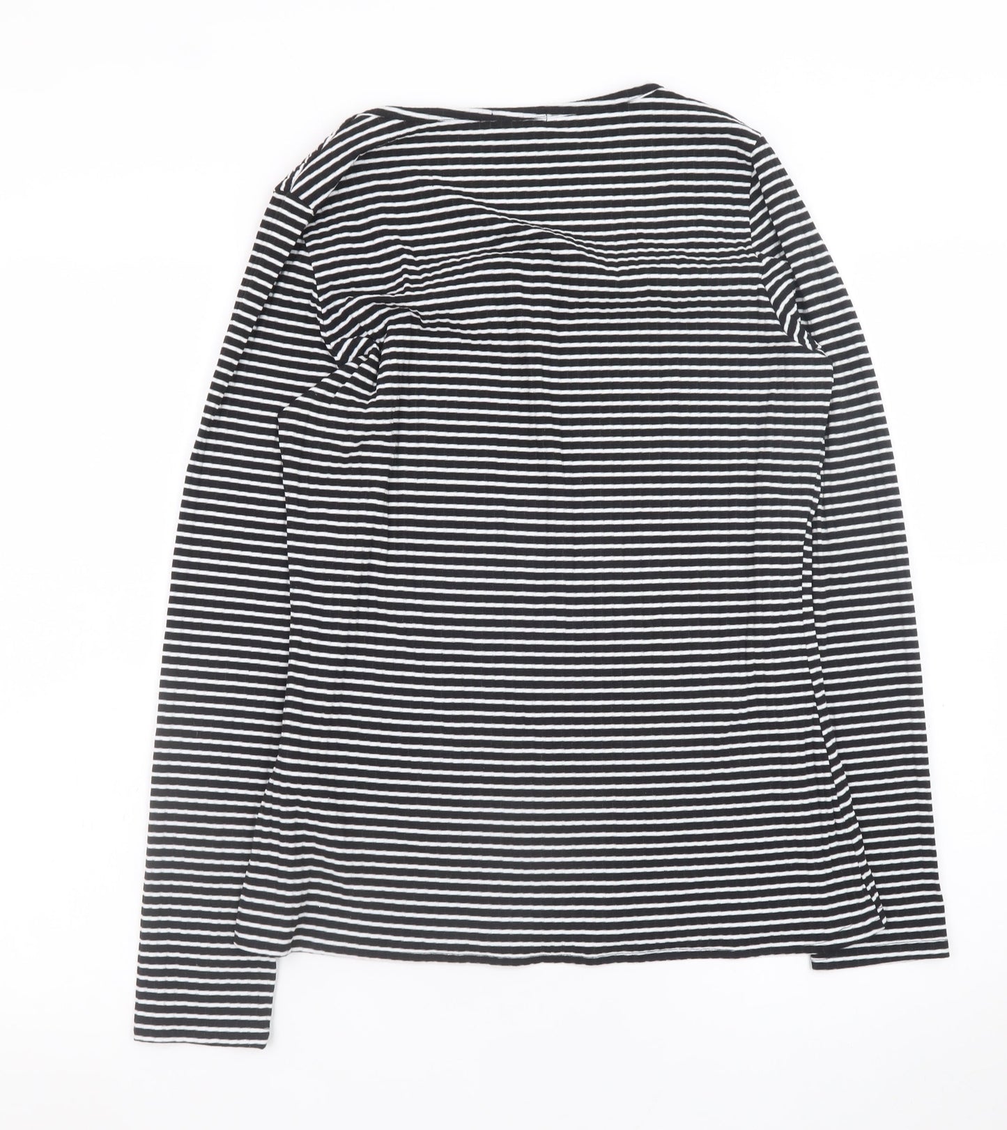 Dorothy Perkins Women’s Black Striped Long Sleeve Jersey Top Size L