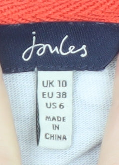 Joules Women's Blue Polka Dot Cotton T-Shirt Dress Size 10