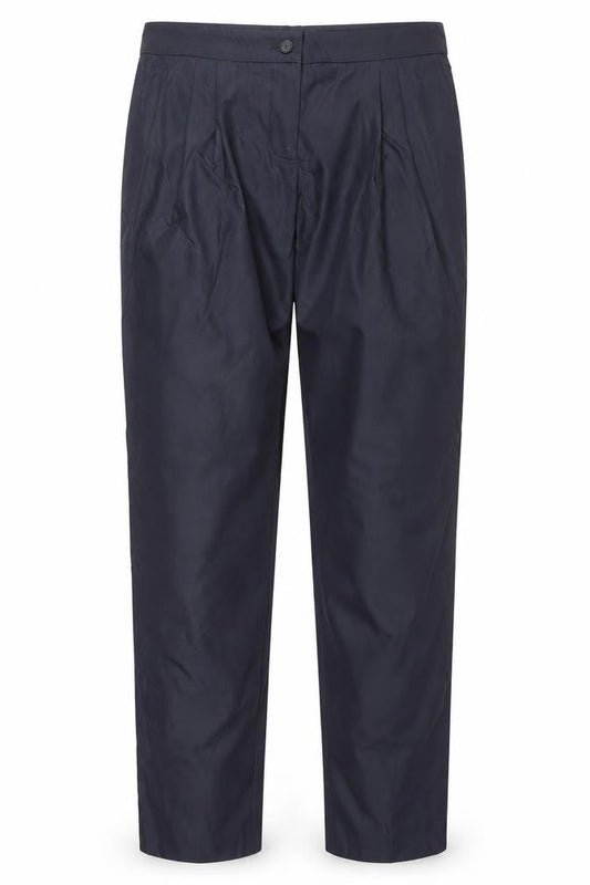 Front view of Burberry Men's Blue Slim Fit Pleated Dress Pants M