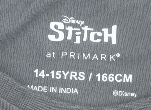 Disney Stitch Girls Grey Scrump Graphic T-Shirt 14-15 Years Primark