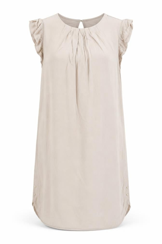 Zara Basic Women Beige Sleeveless Shift Dress Size M