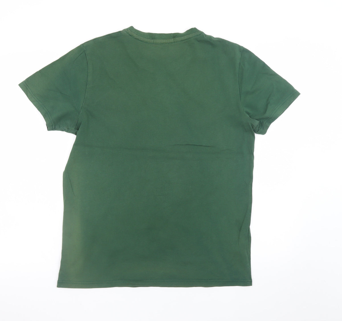 Fred Perry Men's Green Cotton Short Sleeve Crew Neck T-Shirt M