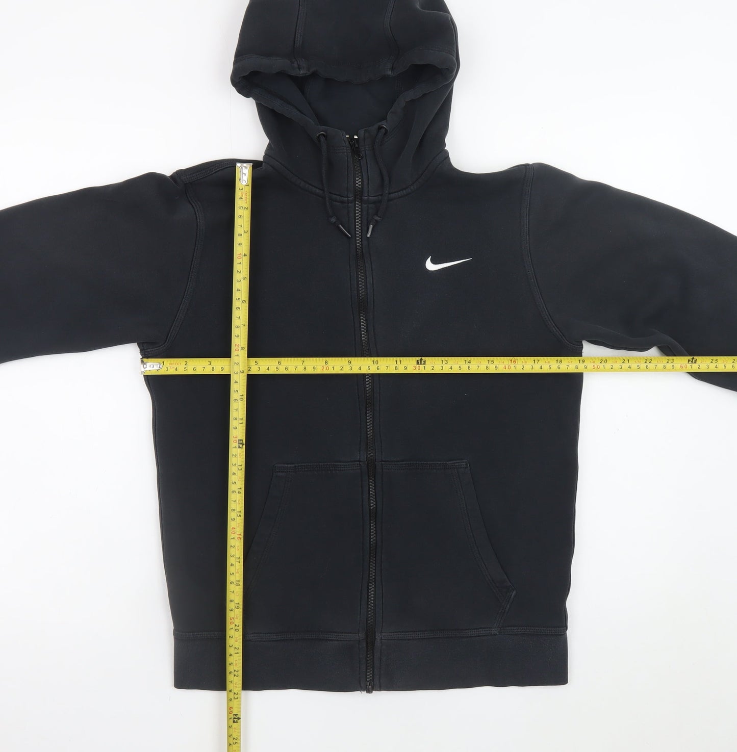 Nike Men's Black Full Zip Hoodie S Regular Fit Fleece