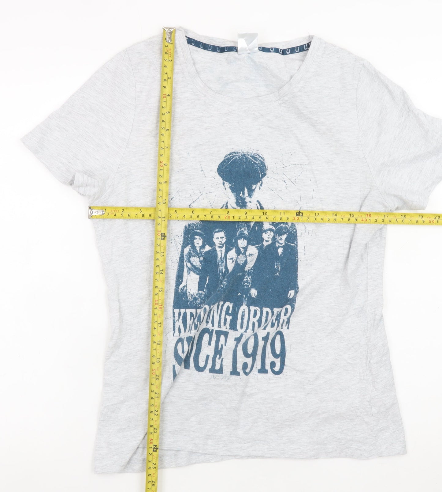 Tu Women’s Grey Peaky Blinders T-Shirt Size 12 Cotton Blend