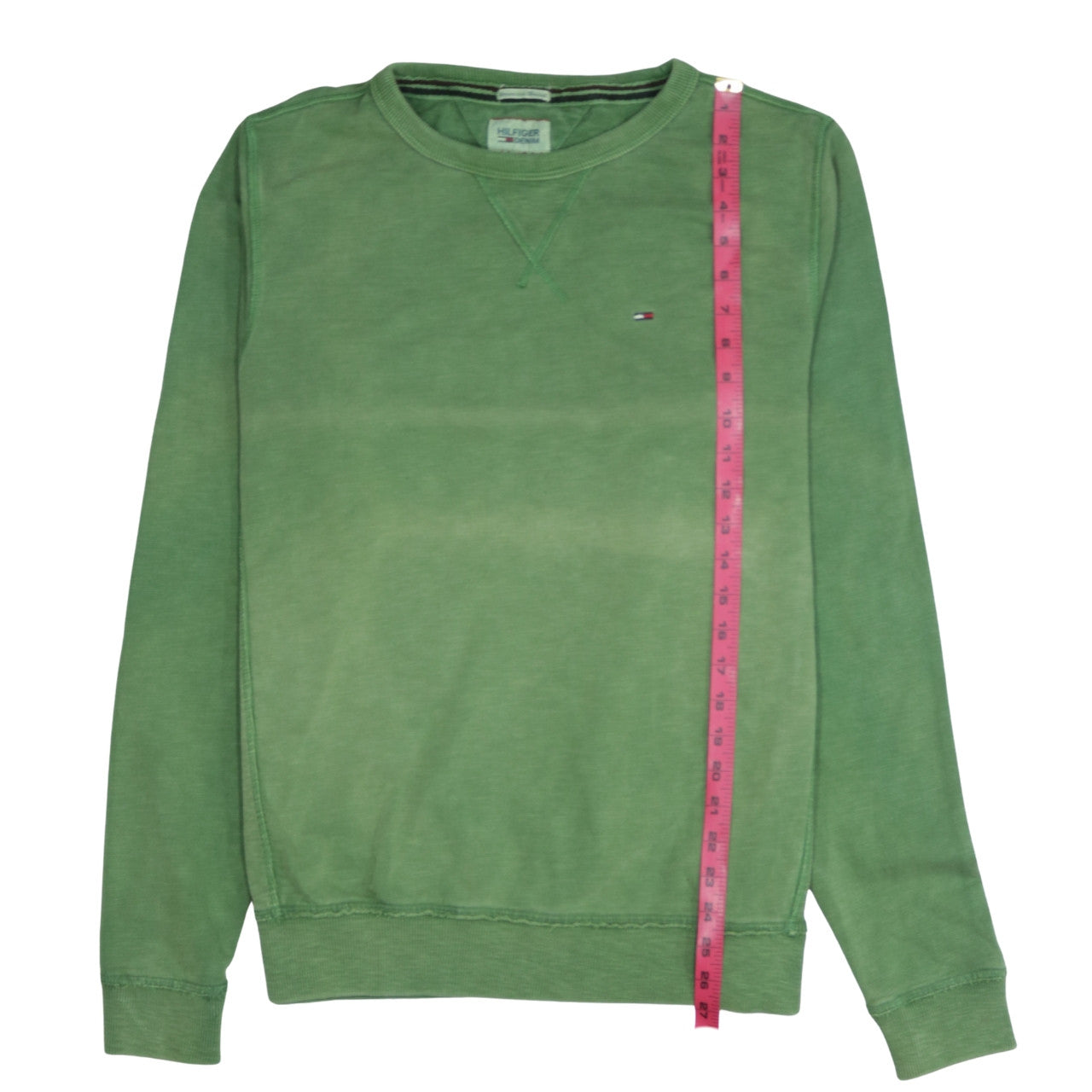 Hilfiger Denim Men's Green Cotton Crew Neck Sweatshirt M