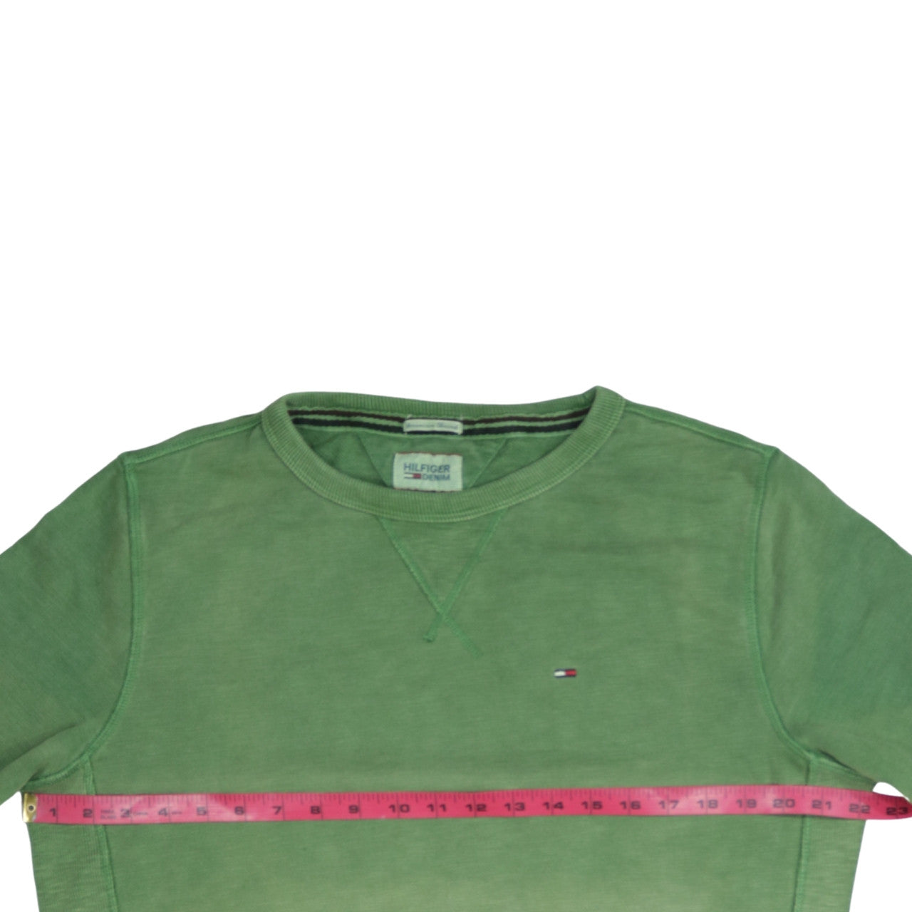 Hilfiger Denim Men's Green Cotton Crew Neck Sweatshirt M