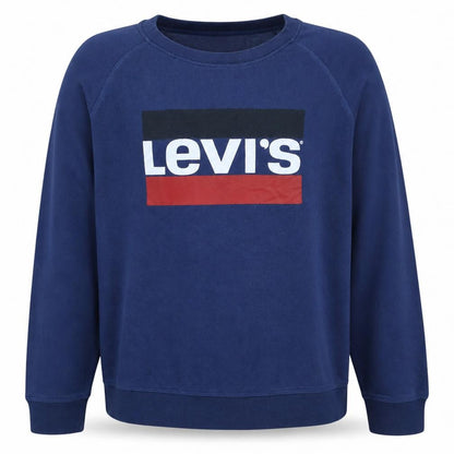 Levi's Men's Blue XL Crew Neck Logo Pullover Sweatshirt