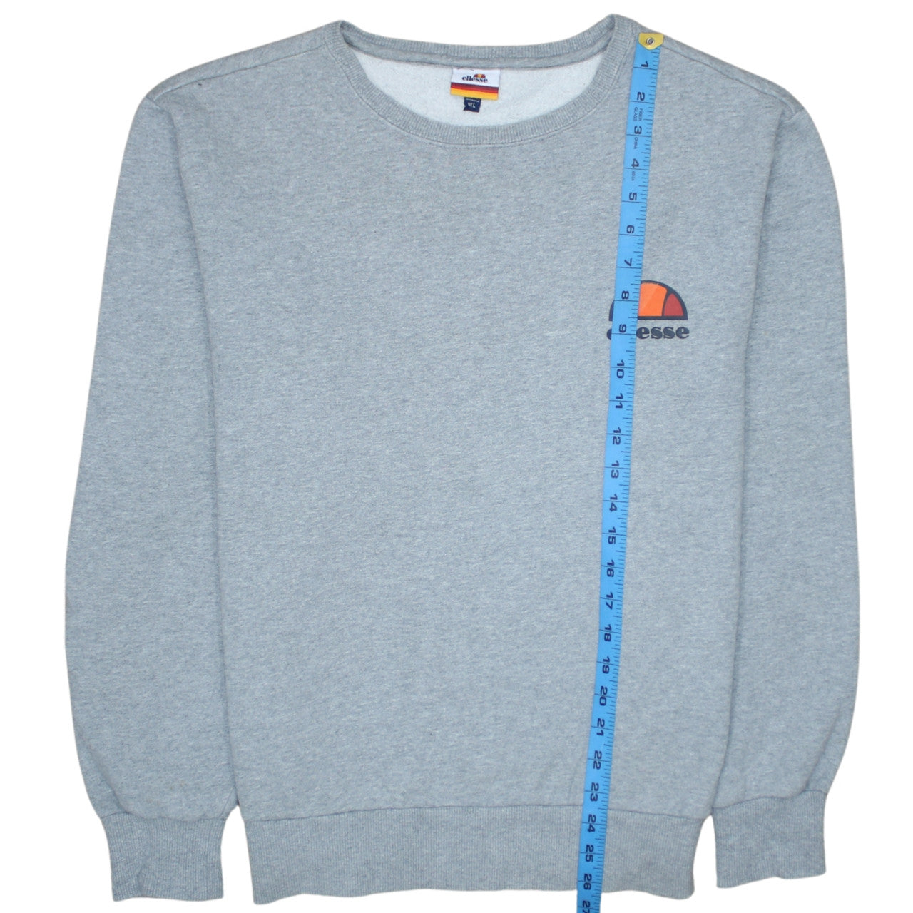 Ellesse Men's Grey Logo Crew Neck Sweatshirt Size L Regular Fit