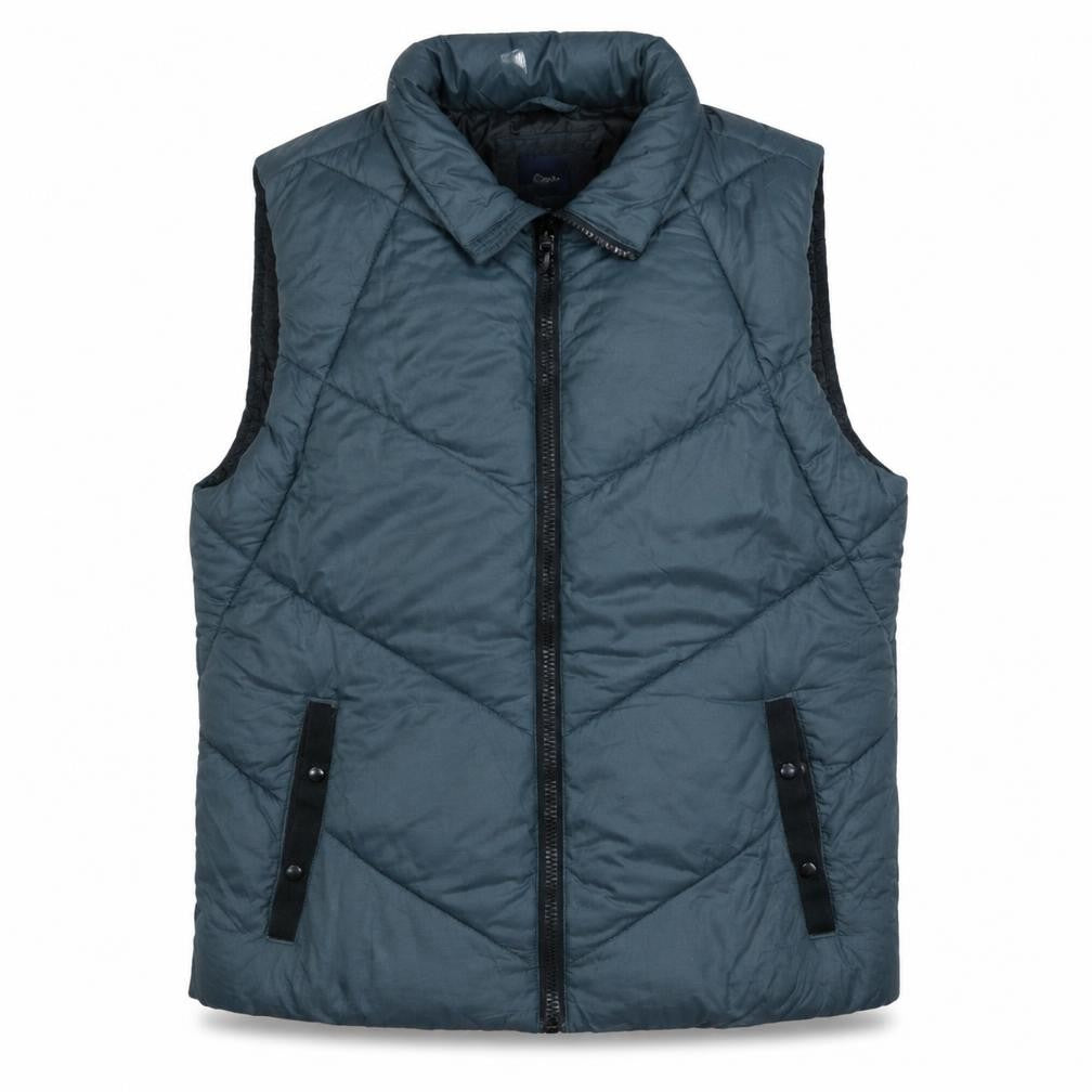 Gap Men's Grey Puffer Waistcoat M Regular Fit Lightweight