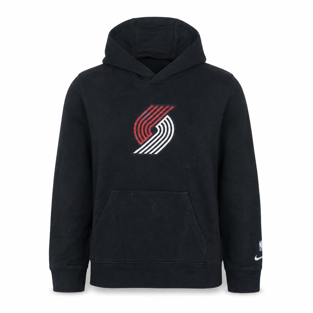 Nike Boys Black Pullover Hoodie L 14/16 Portland Trail Blazers Logo