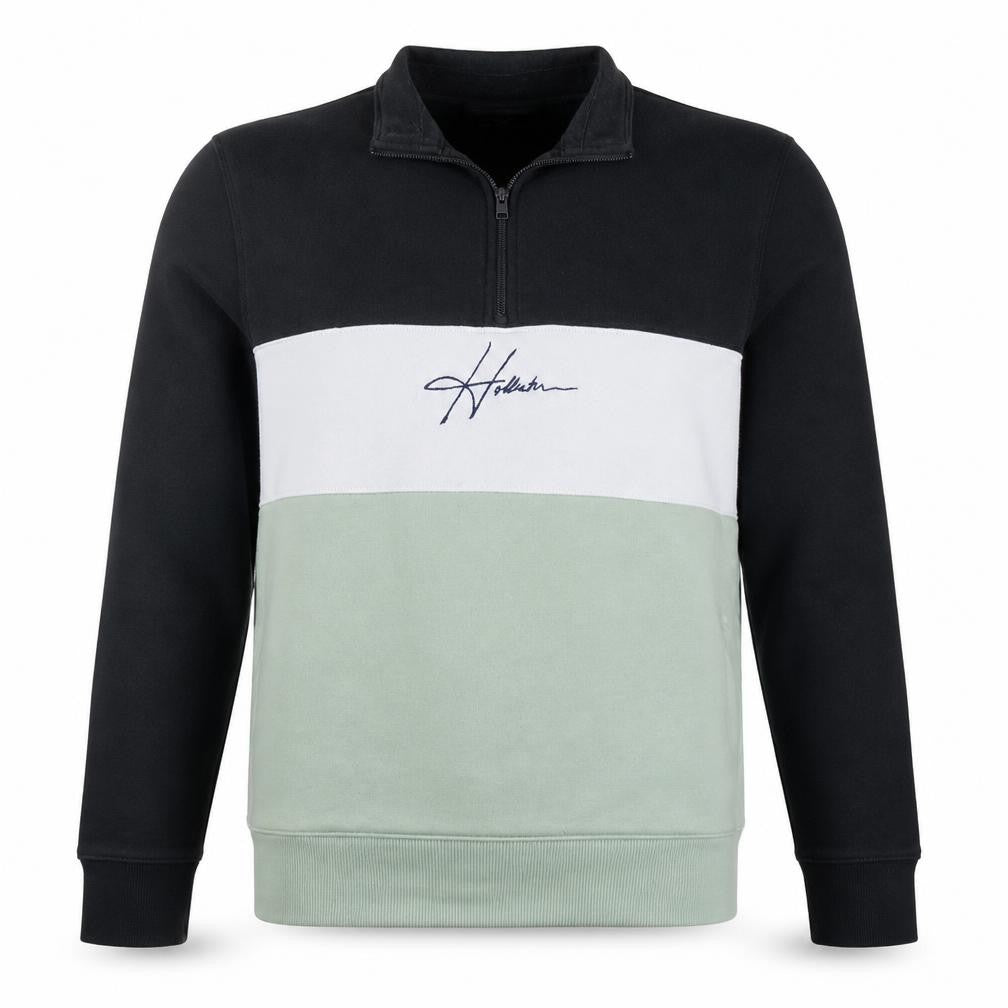 Hollister Men’s Multicoloured XL 1/4 Zip Logo Sweatshirt