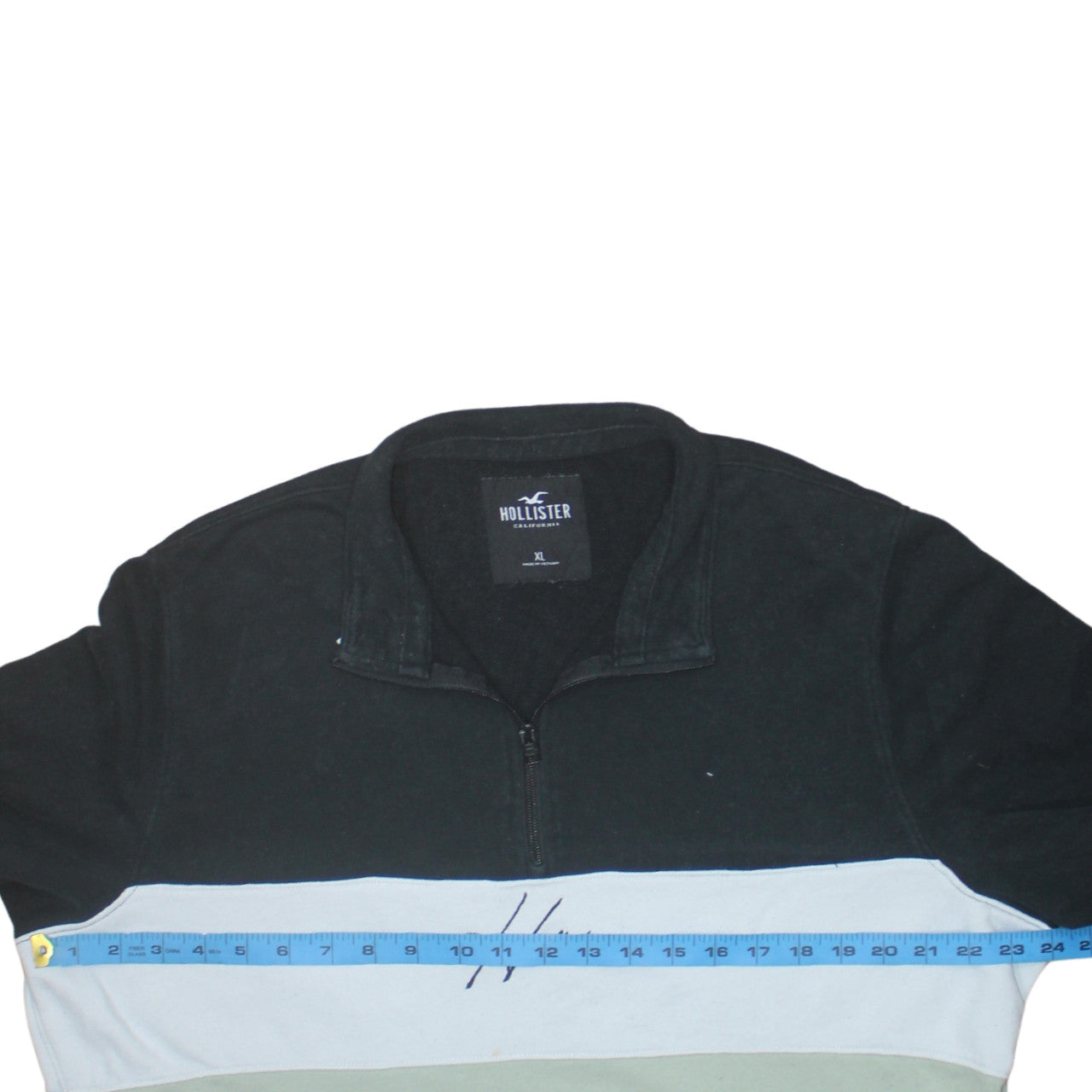 Hollister Men’s Multicoloured XL 1/4 Zip Logo Sweatshirt