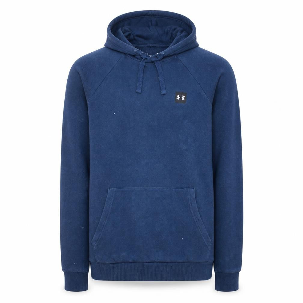 Under Armour Men’s Blue Pullover Hoodie M Loose Fit Fleece Sweatshirt