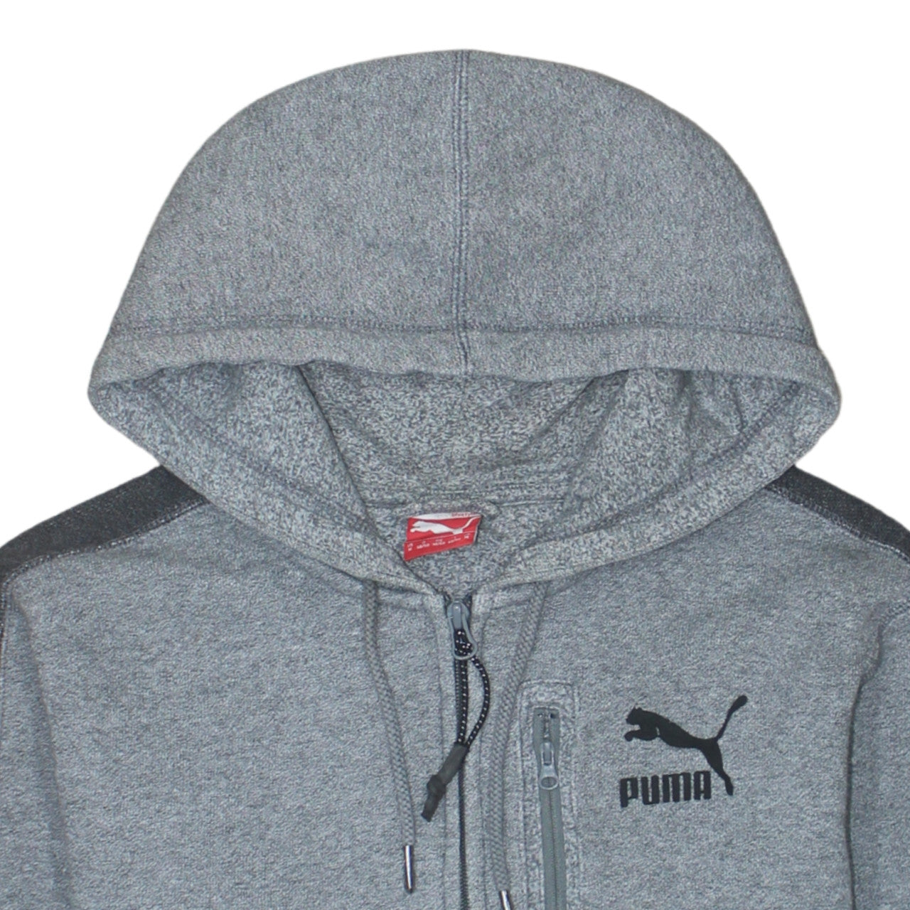Puma Men's Grey Full Zip Hoodie Size M Sport Lifestyle Fleece