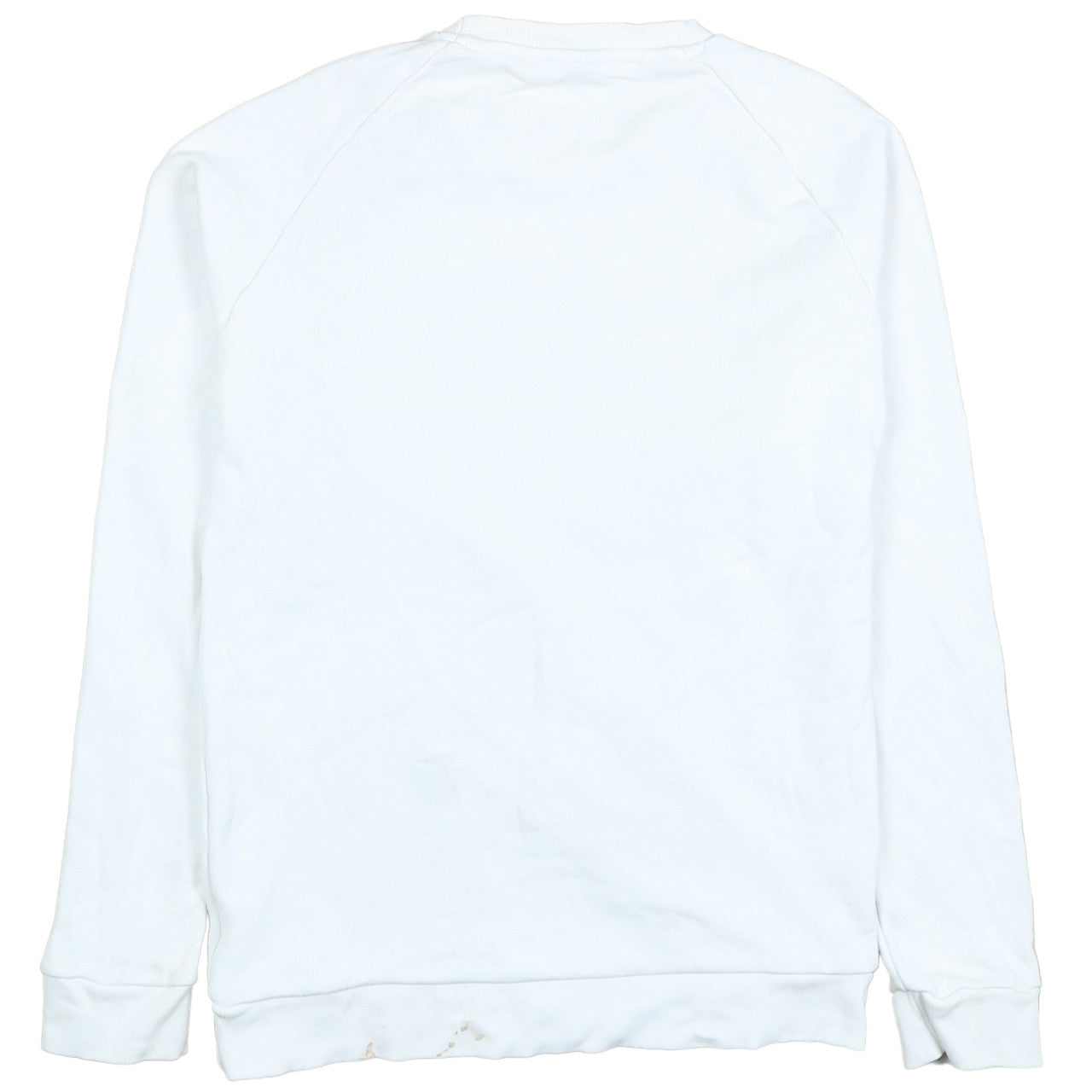 Adidas Men's White Small Trefoil Logo Pullover Sweatshirt