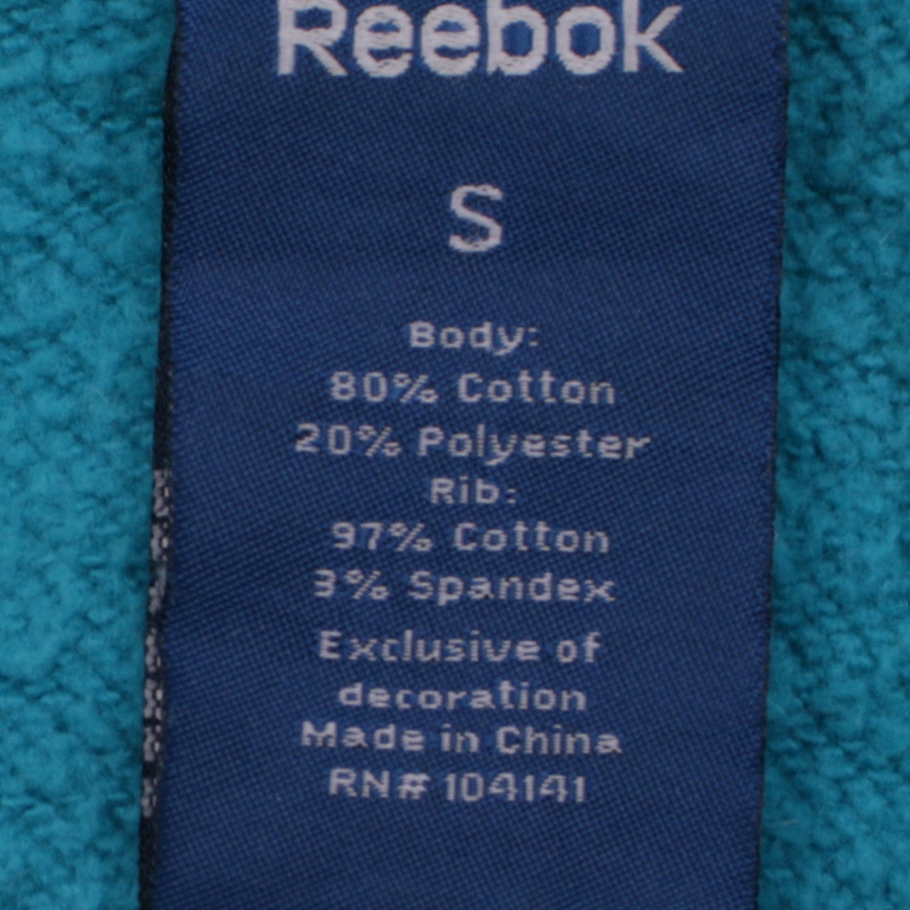 Reebok Women's Blue Full Zip Hoodie Size S Cotton Blend Activewear
