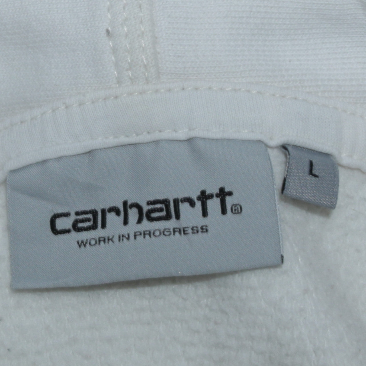 Carhartt WIP Men's White L Pullover Hoodie Fleece Sweatshirt