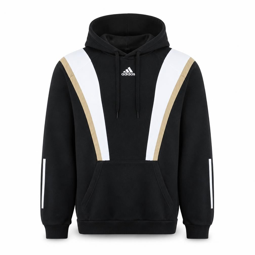 Adidas Men’s Black Pullover Hoodie S Logo Sports Fleece Sweatshirt