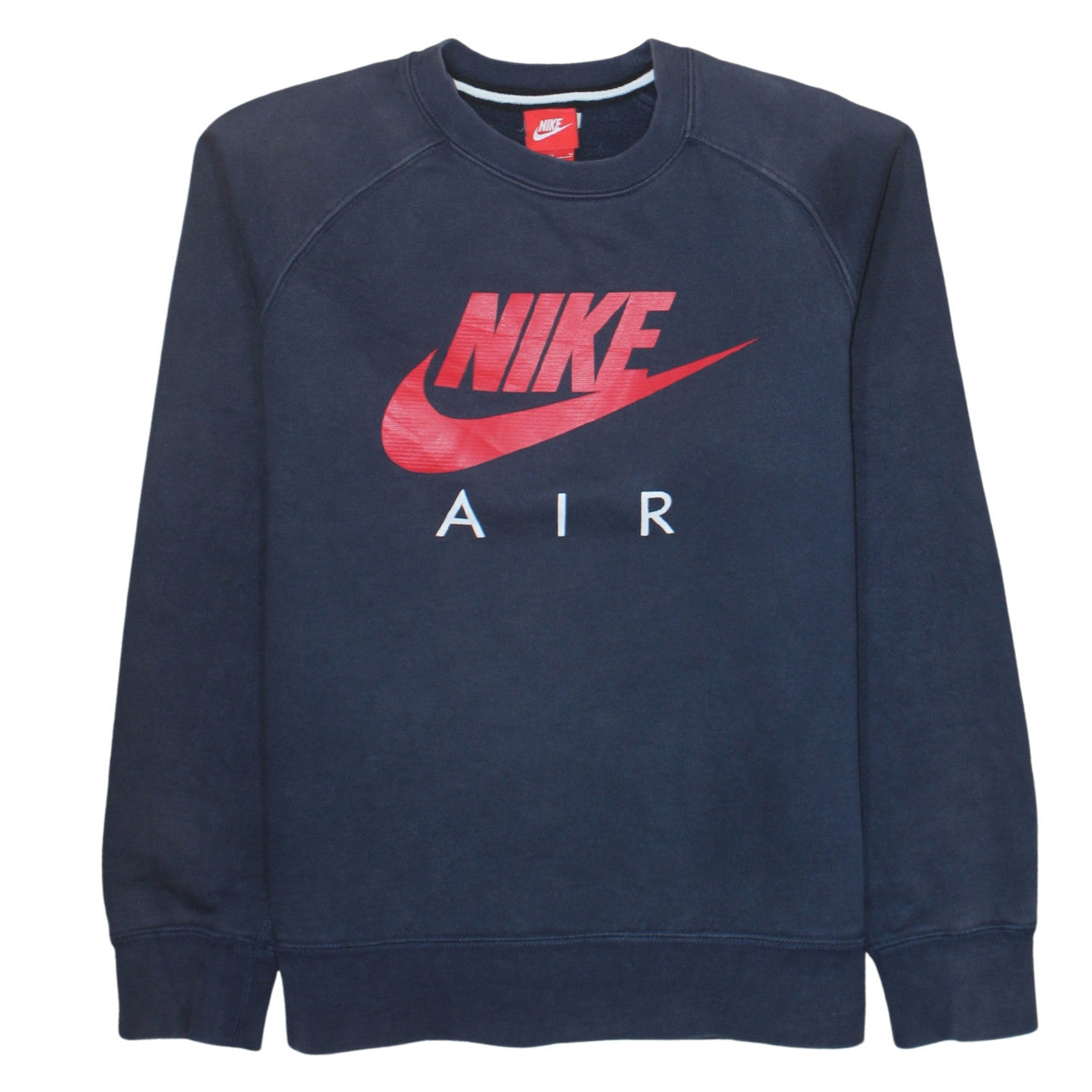 Nike Mens Blue Air Logo Sweatshirt M Crew Neck Pullover