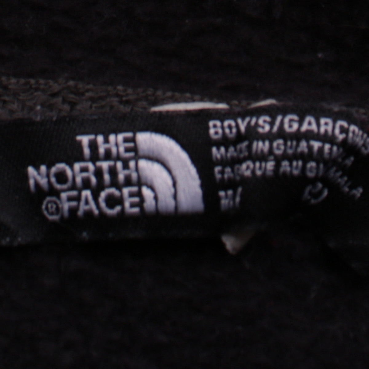 The North Face Boys Black Pullover Hoodie M Full Logo Casual Sweatshirt