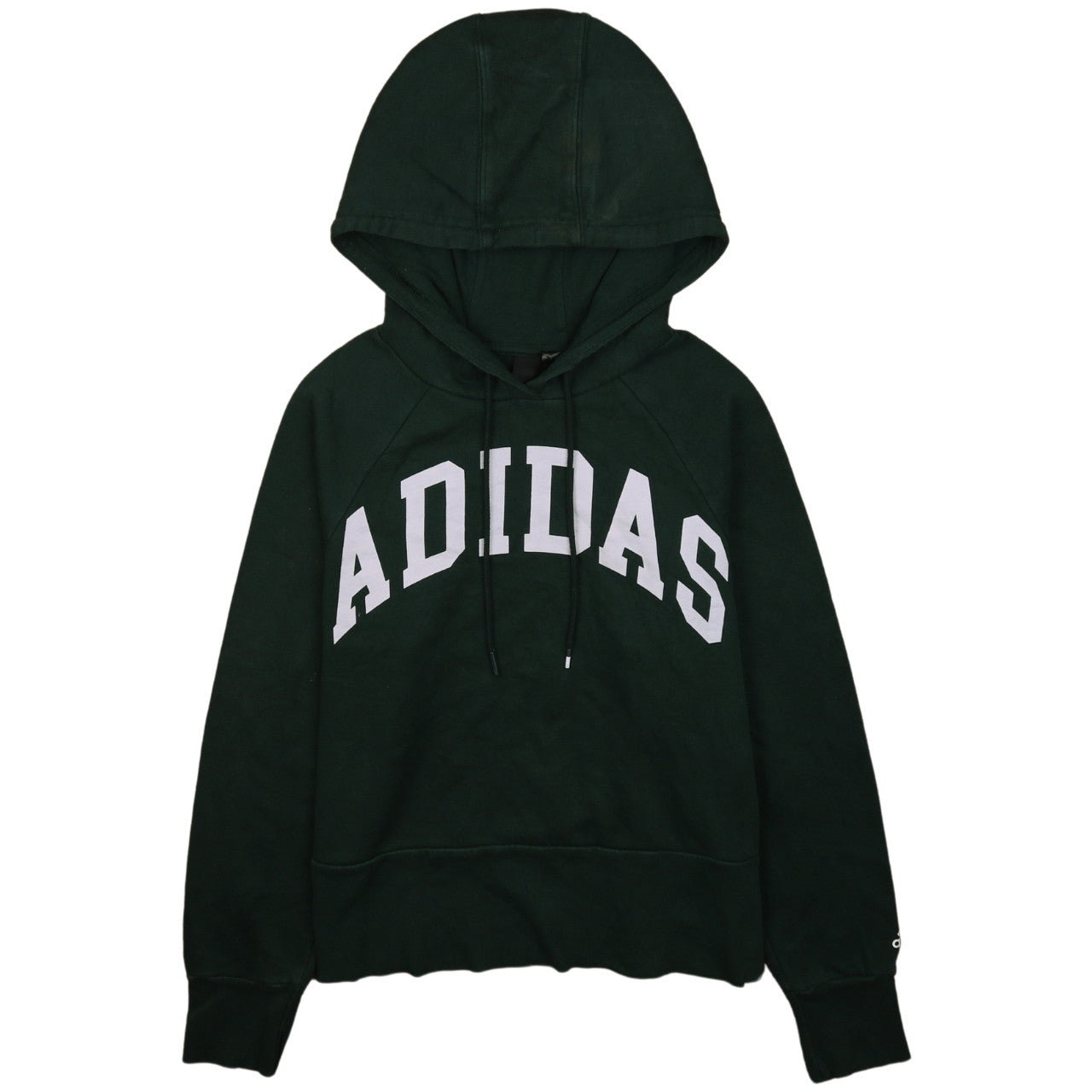 Adidas Womens Dark Green Pullover Hoodie XS Hooded Sweatshirt