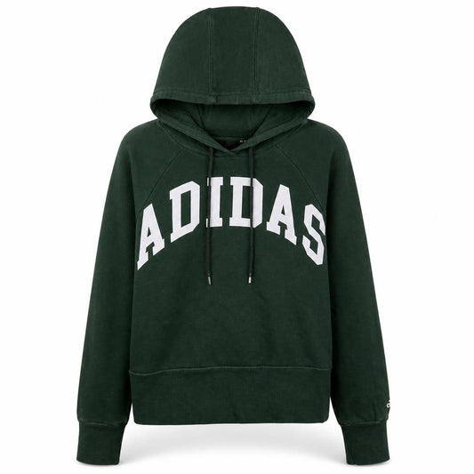 Adidas Womens Dark Green Pullover Hoodie XS Hooded Sweatshirt