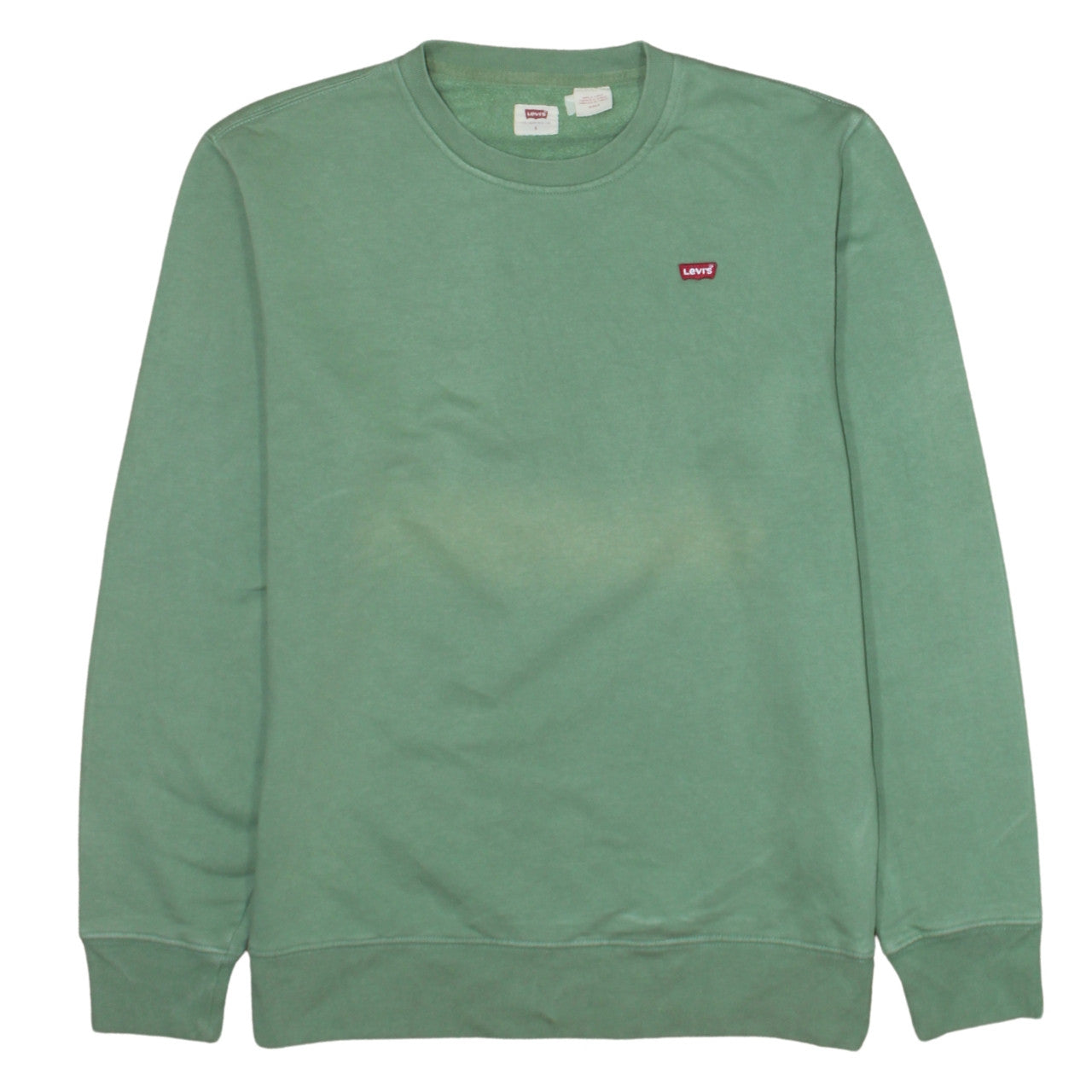 Levi's Men's Green Crew Neck Fleece Sweatshirt Size S Regular Fit