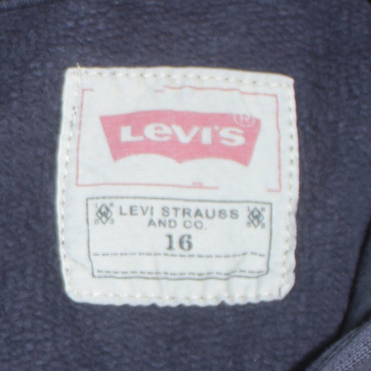 Levi’s Women’s Black Size 16 Cotton Logo Pullover Hoodie