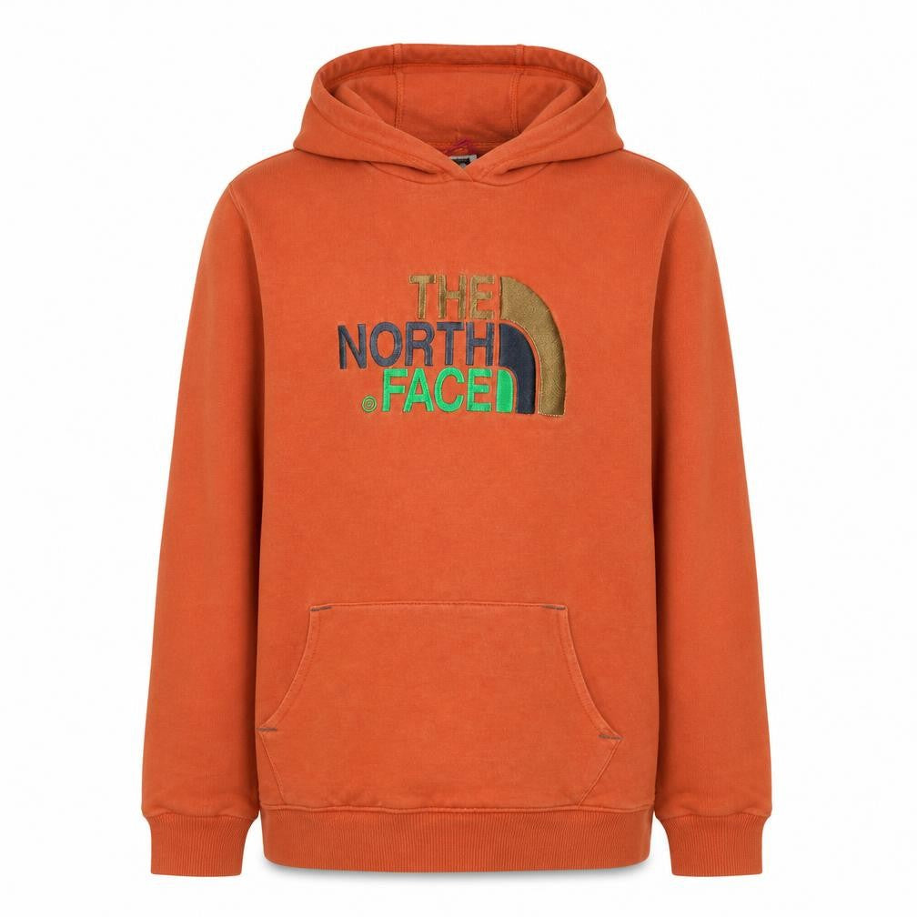 The North Face Boys Orange Pullover Hoodie L Youth Embroidered Logo