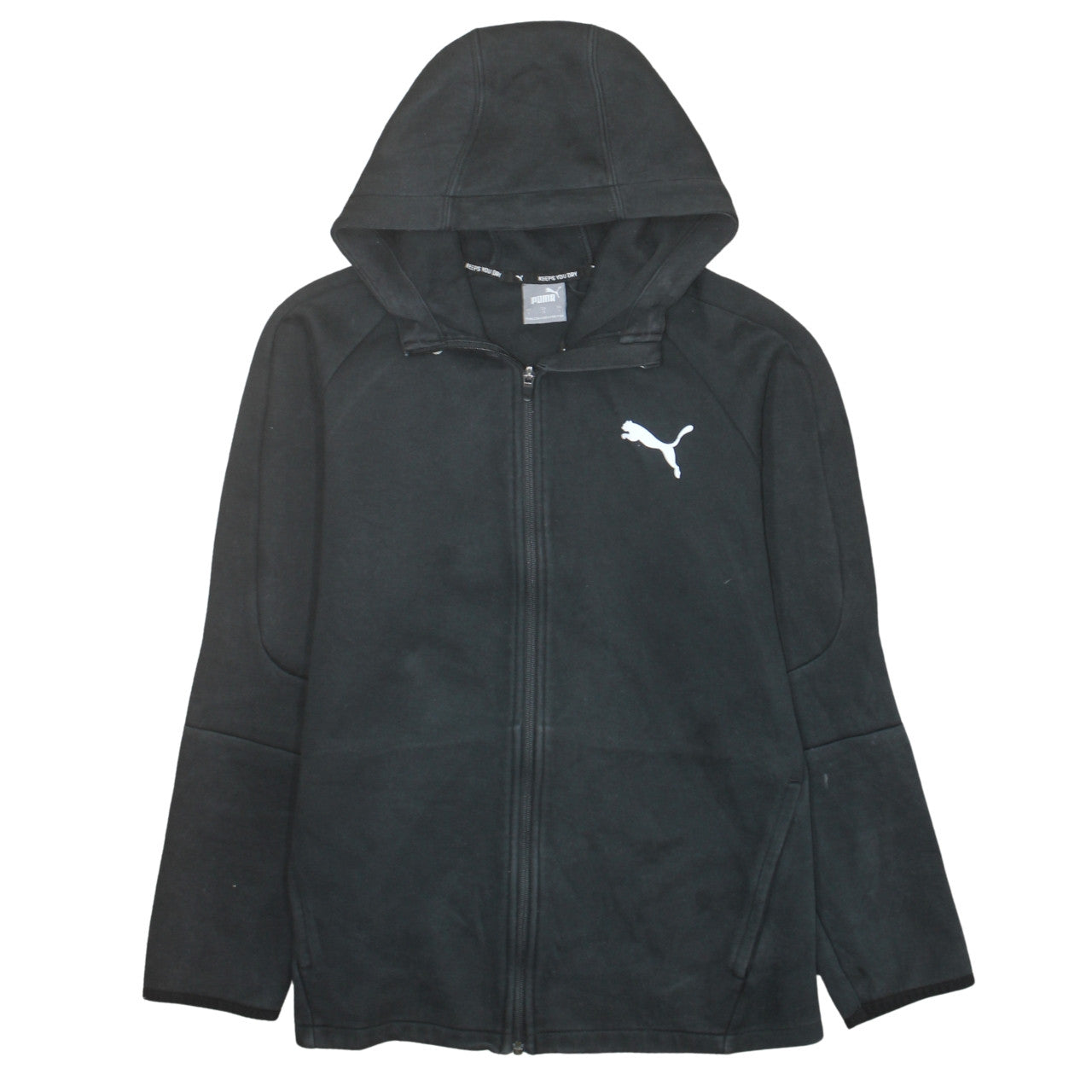 Puma Men's Black Full Zip Hoodie Size L Sports Fleece Jacket