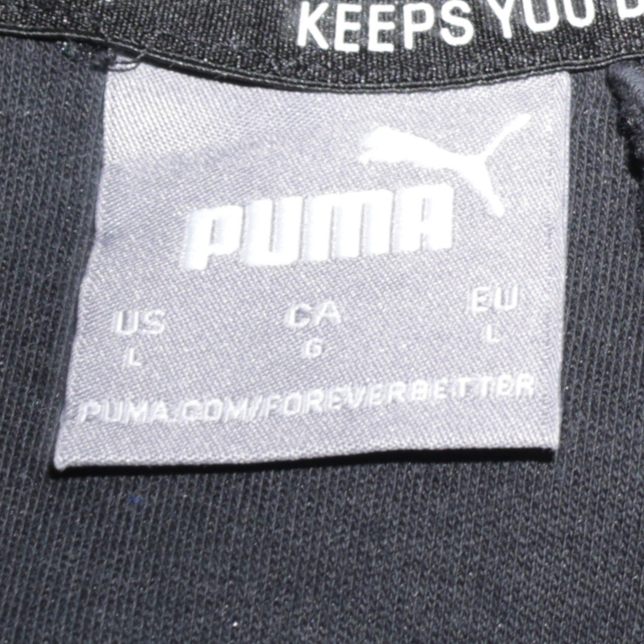 Puma Men's Black Full Zip Hoodie Size L Sports Fleece Jacket