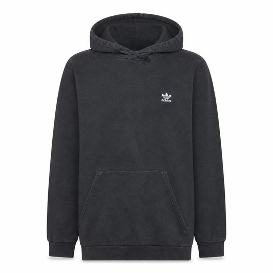 Adidas Men Black Pullover Hoodie L Fleece Sports Logo