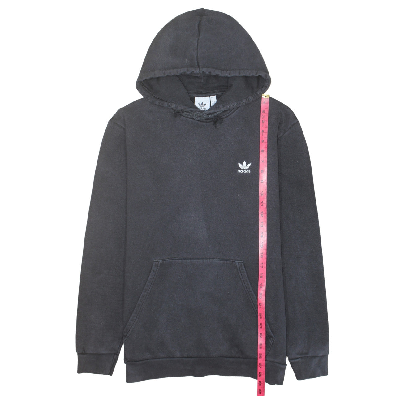 Adidas Men Black Pullover Hoodie L Fleece Sports Logo