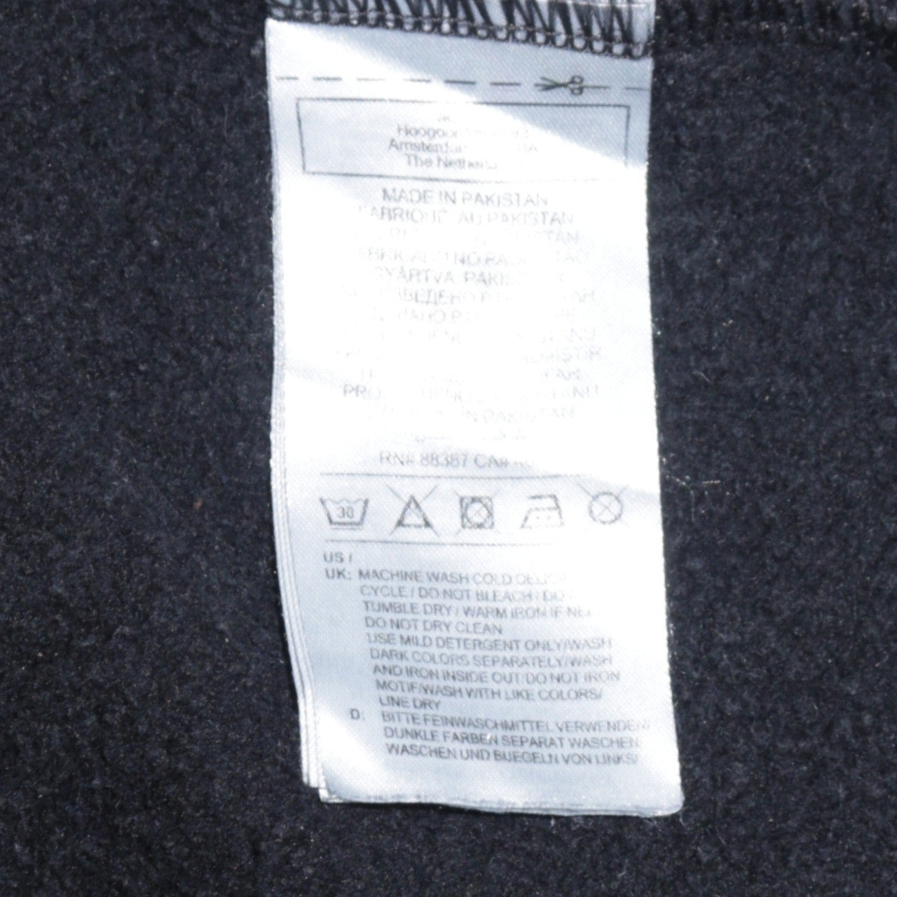 Adidas Men Black Pullover Hoodie L Fleece Sports Logo