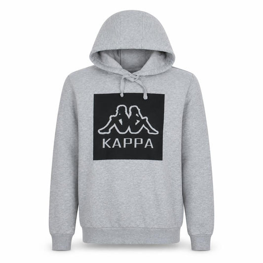 Kappa Mens Grey Pullover Hoodie Medium Regular Fit Sports Style