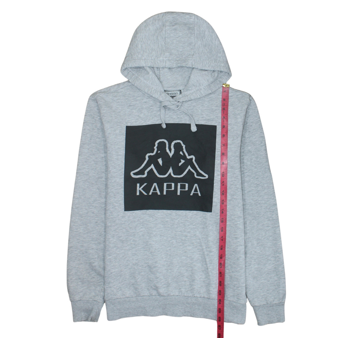 Kappa Mens Grey Pullover Hoodie Medium Regular Fit Sports Style