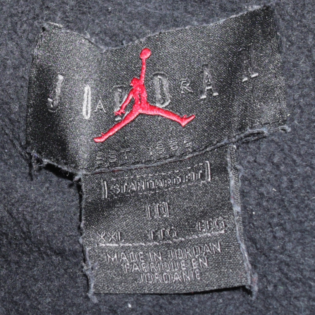 Jordan Men's Black 2XL Pullover Hoodie Embroidered Logo Fleece