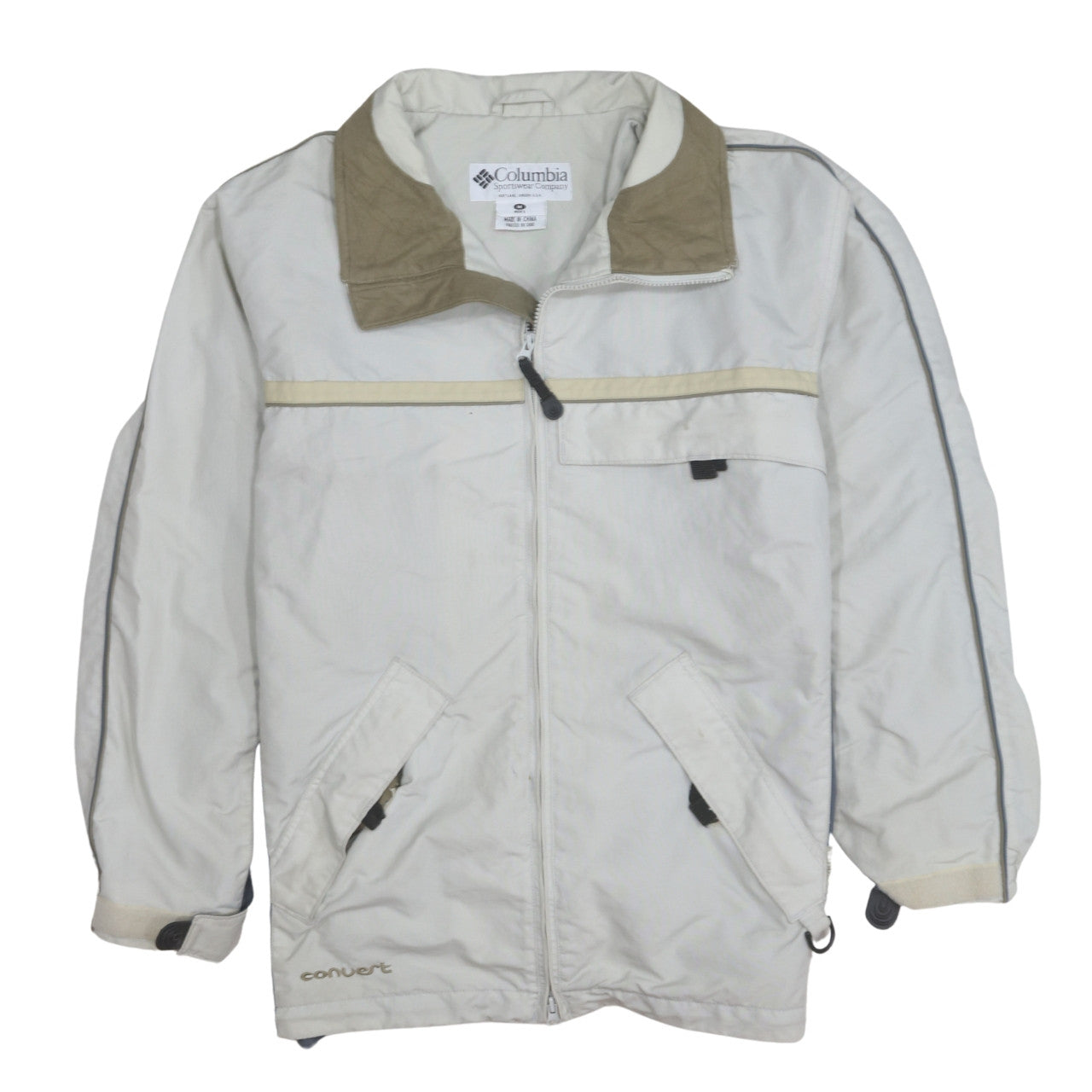 Columbia Men's Beige Full Zip Outdoor Hiking Jacket M